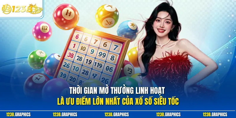Thời gian mở thưởng linh hoạt là ưu điểm lớn nhất của xổ số siêu tốc